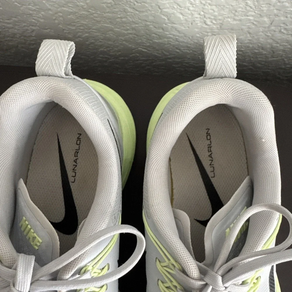 Nike Lunarlon Golf Shoes Gray Men's Size 8.5 Spiked Waterproof